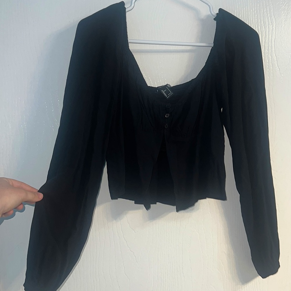 Forever 21 Black Top with buttons